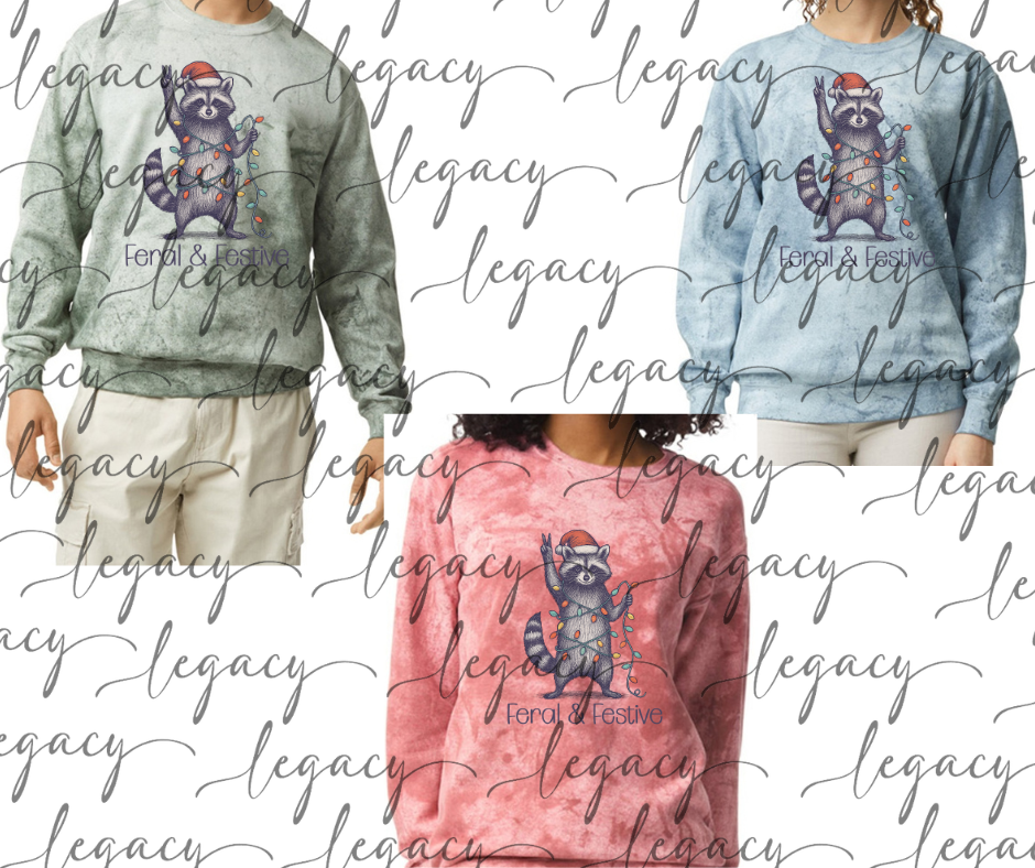 Feral & Festive Holiday Magic Comfort Colors Smoke Top Options