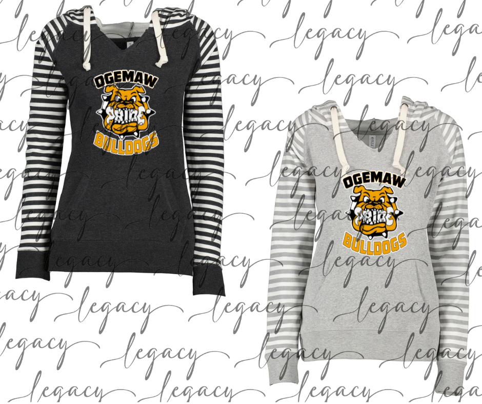 Bulldog Logo Striped Sleeves Hoodie Top Options Bulldogs 2025