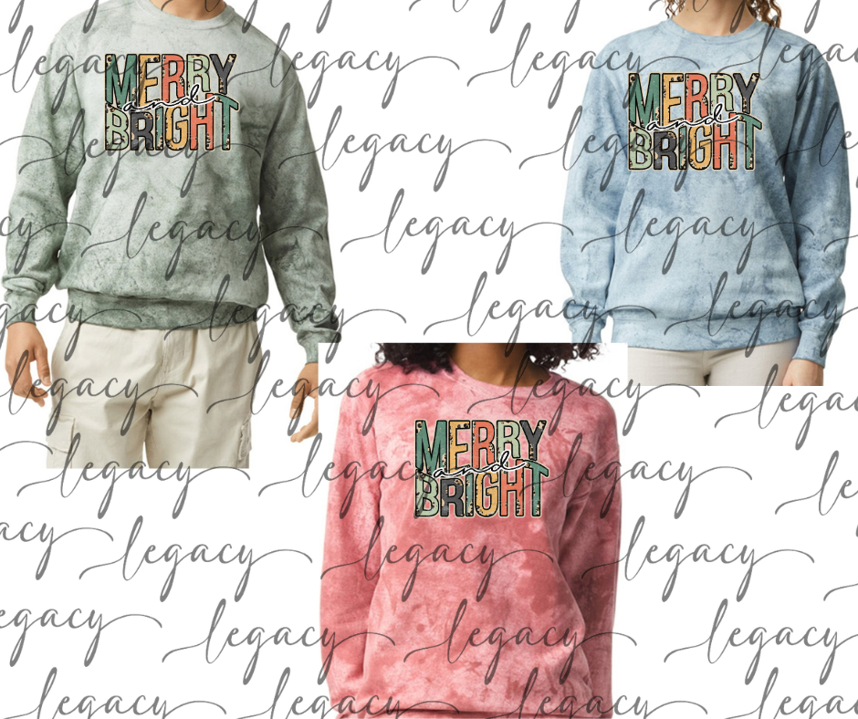 Merry & Bright Holiday Magic Comfort Colors Smoke Top Options