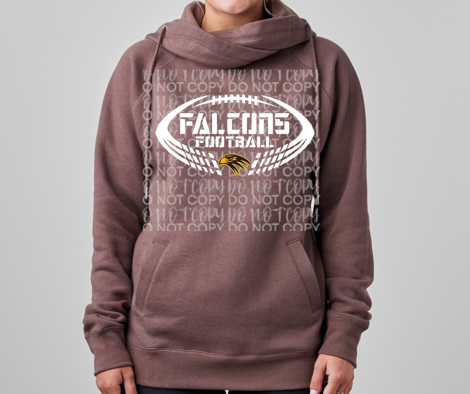 Ogemaw Falcons Falcon Football Cowl Neck Top Options