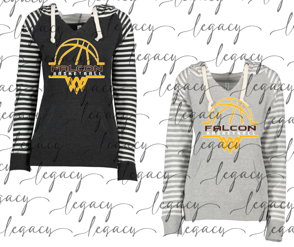 Falcon Basketball Net Striped Sleeves Hoodie Top Options Falcon Basketball 2025