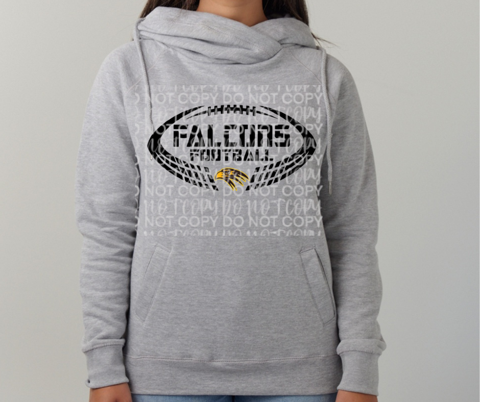 Ogemaw Falcons Falcon Football Cowl Neck Top Options