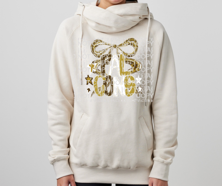 Ogemaw Falcons 2025 Falcons Bow Stars Cowl Neck Top Options