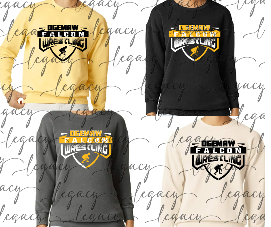 Ogemaw Falcon Wrestling Wrestler Comfort Color Top Options Falcon Wrestling 2025