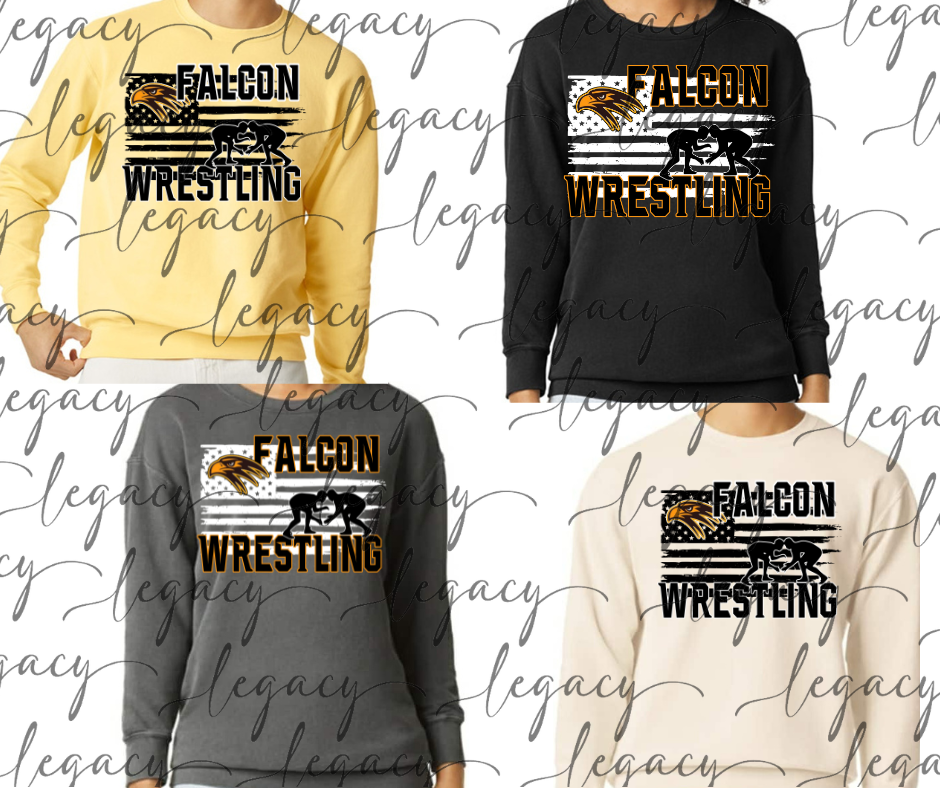 Falcon Flag Comfort Color Top Options Falcon Wrestling 2025