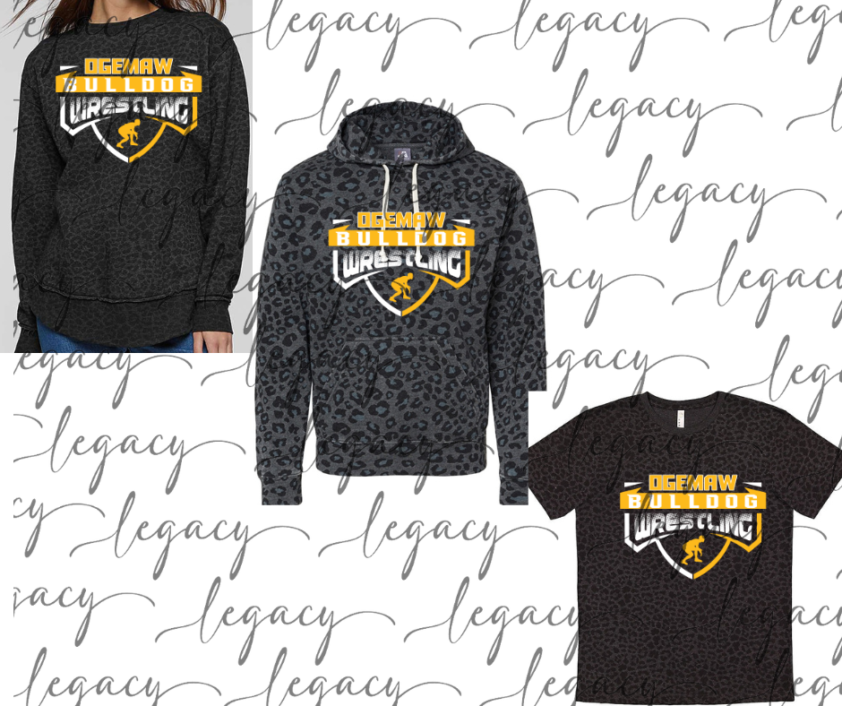 Ogemaw Bulldog Wrestling Wrestler Black Leopard Women's Top Options Bulldogs 2025