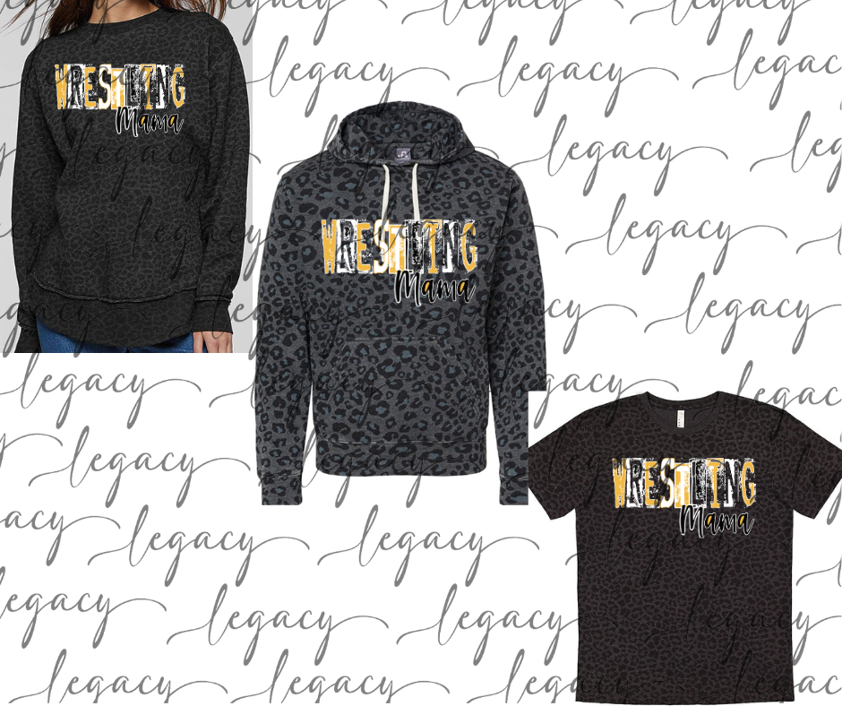 Wrestling mama Wrestling 2025 Black Leopard Women's Top Options