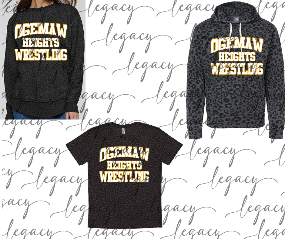 Ogemaw Heights Wrestling Black Leopard Women's Top Options Falcon Wrestling 2025
