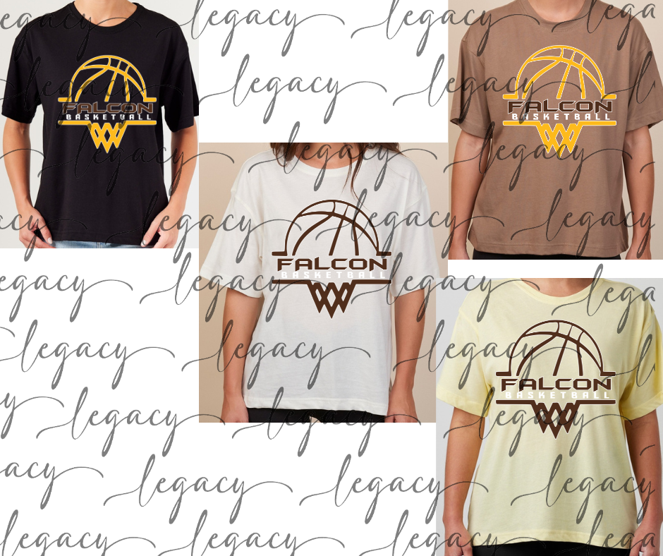 Falcon Basketball Net Boxy Women's Tee Multi Color Options Falcon Basketball 2025