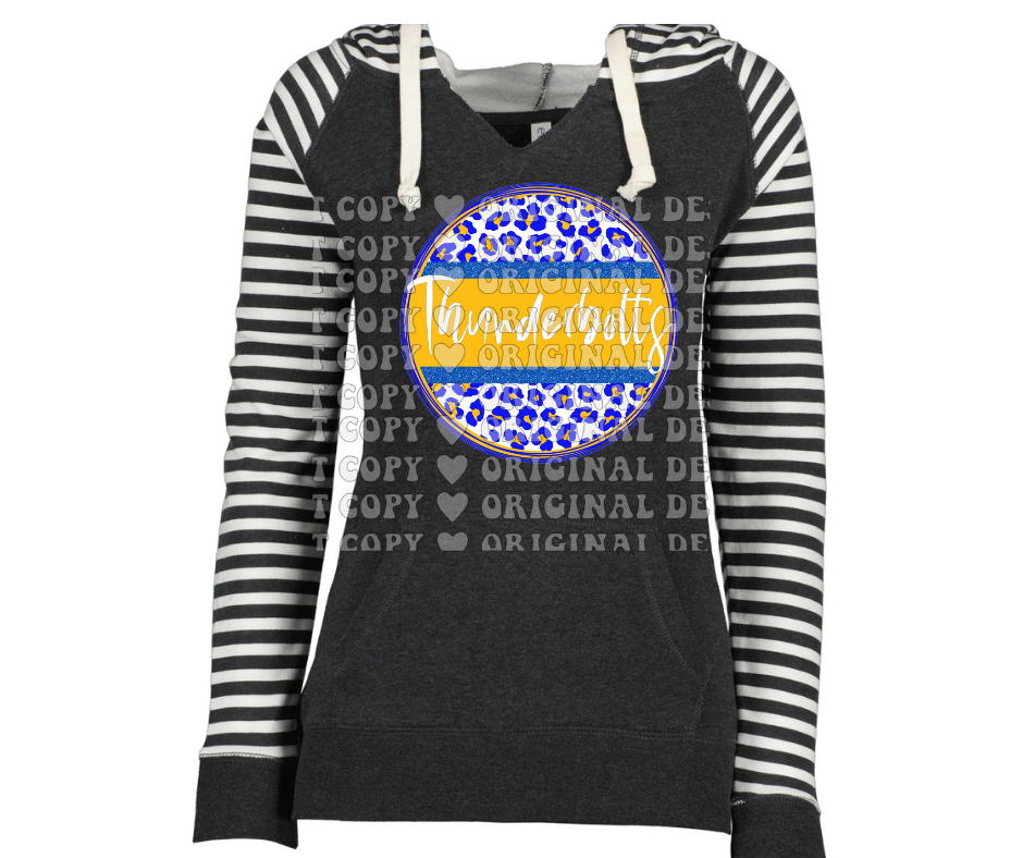 Thunderbolts Circle Leo Striped Sleeves Hoodie Top Options Mio Thunderbolts 2025