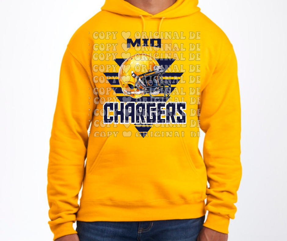 Chargers Banner Cotton/Poly Blend Top Options Mio Chargers 2025