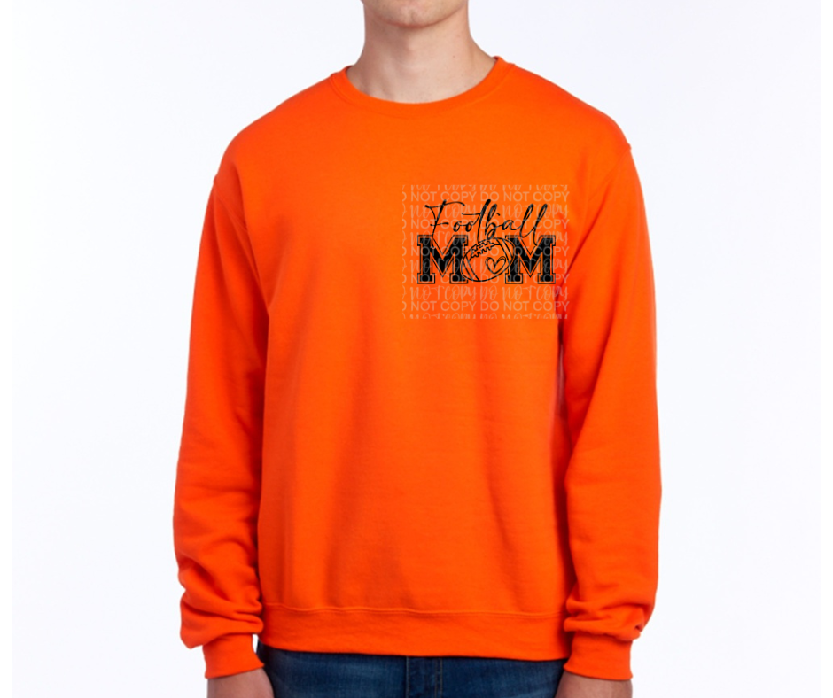 Football Mom Custom Last Name Cotton/Poly Blend Top Options Ogemaw Browns 2025 Falcon Football