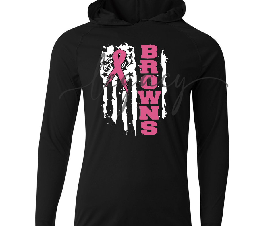 Football Flag PINK OUT Football Performance Dri Fit Top Options Ogemaw Browns Falcon Football 2025