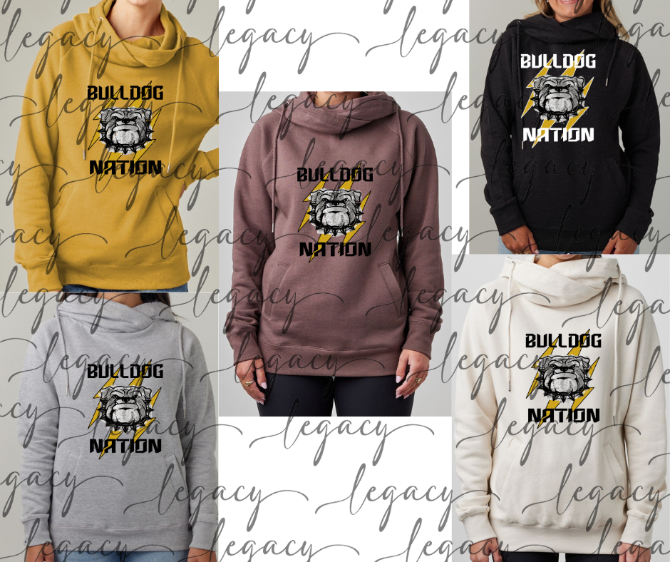 Bulldog Nation Cowl Neck Top Options Bulldogs 2025