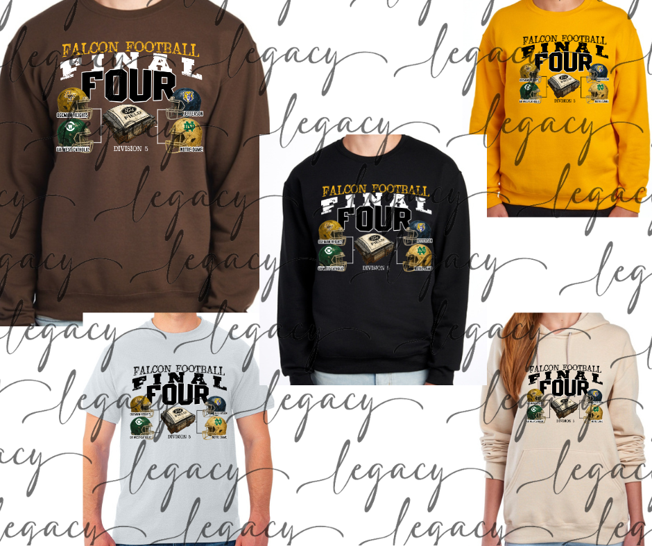 FINAL FOUR 2025 Falcon Football Cotton/Poly Blend Multi Color Top Options