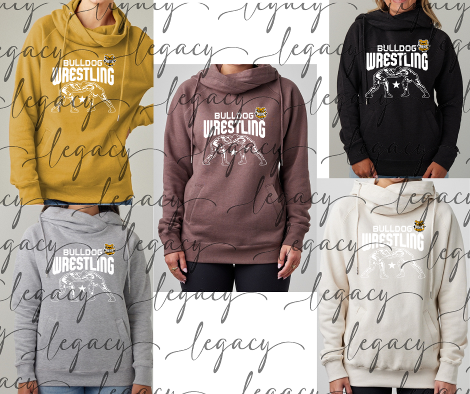 Bulldog Wrestling Wrestlers Cowl Neck Top Options Bulldogs 2025