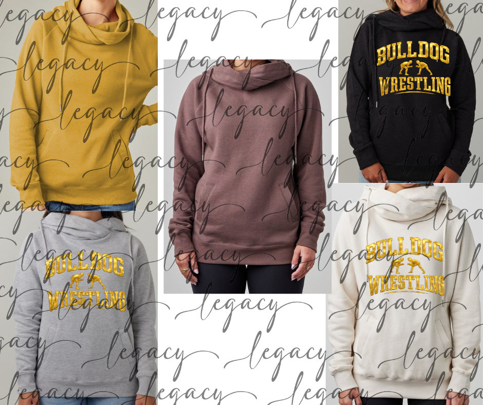 Bulldogs 2025 Gold Foil Cowl Neck Top options