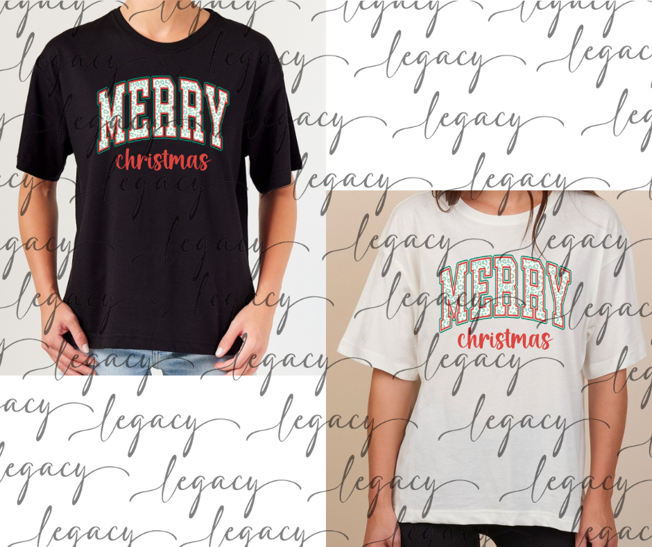 Merry Christmas leo Boxy Women's Tee Multi Color Options Holiday Magic