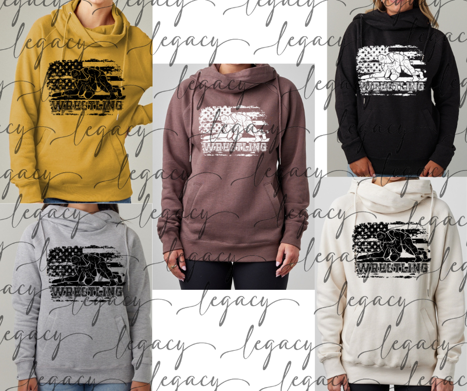 Wrestlers Flag Wrestling 2025 Cowl Neck Top Options