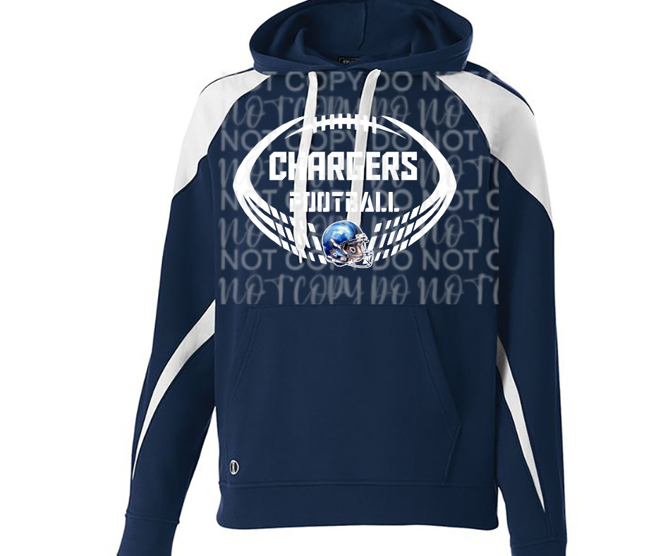 Mio Chargers 2025 Split Football Specialty Name Brand Hoodie Options