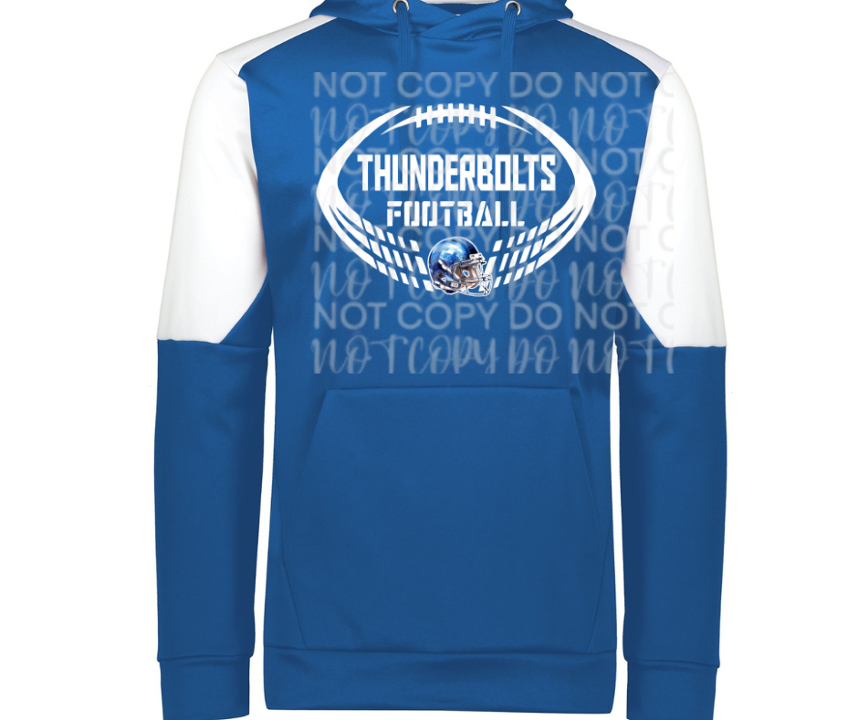 Mio Thunderbolts 2025 Split Football Specialty Name Brand Hoodie Options