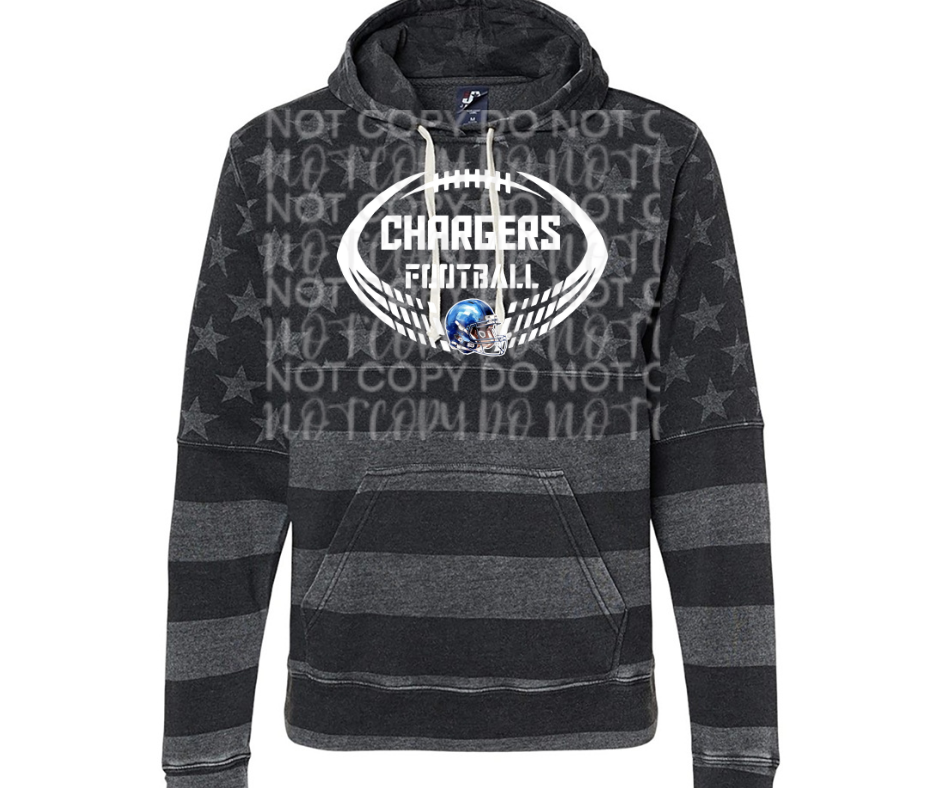 Mio Chargers 2025 Split Football Specialty Name Brand Hoodie Options
