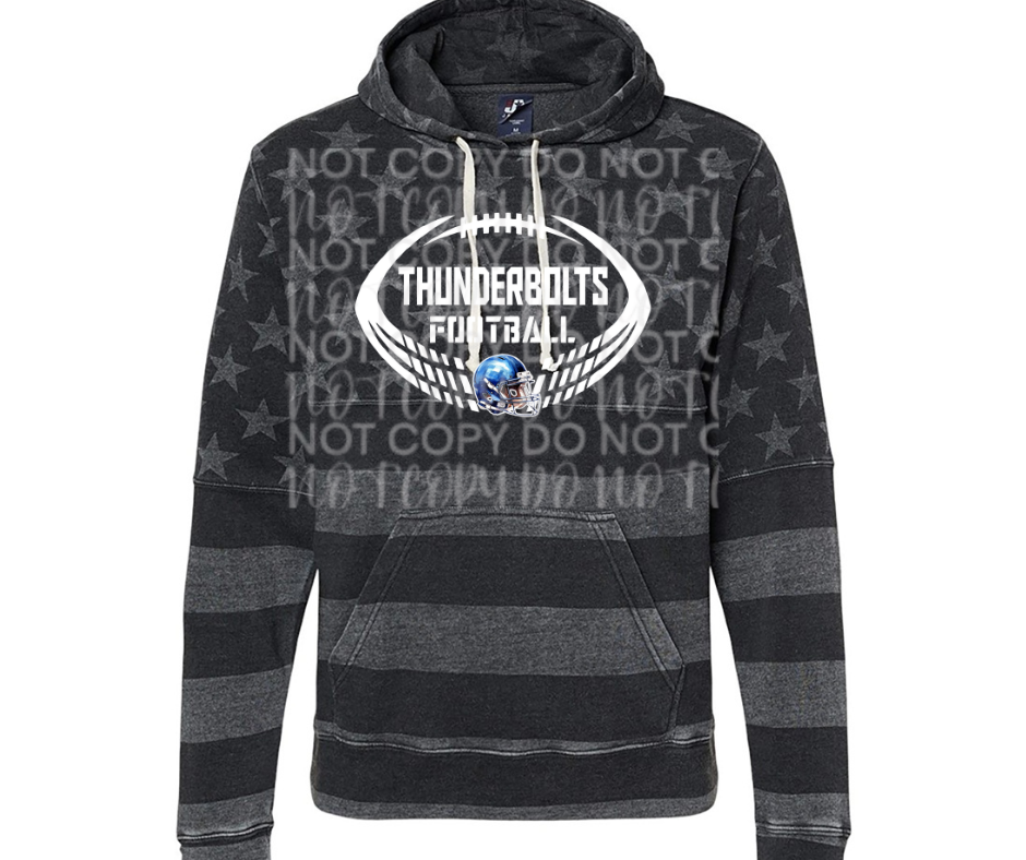Mio Thunderbolts 2025 Split Football Specialty Name Brand Hoodie Options