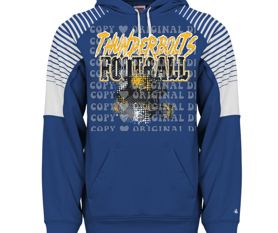 Mio Thunderbolts 2025 Grunge Football Specialty Name Brand Hoodie Options
