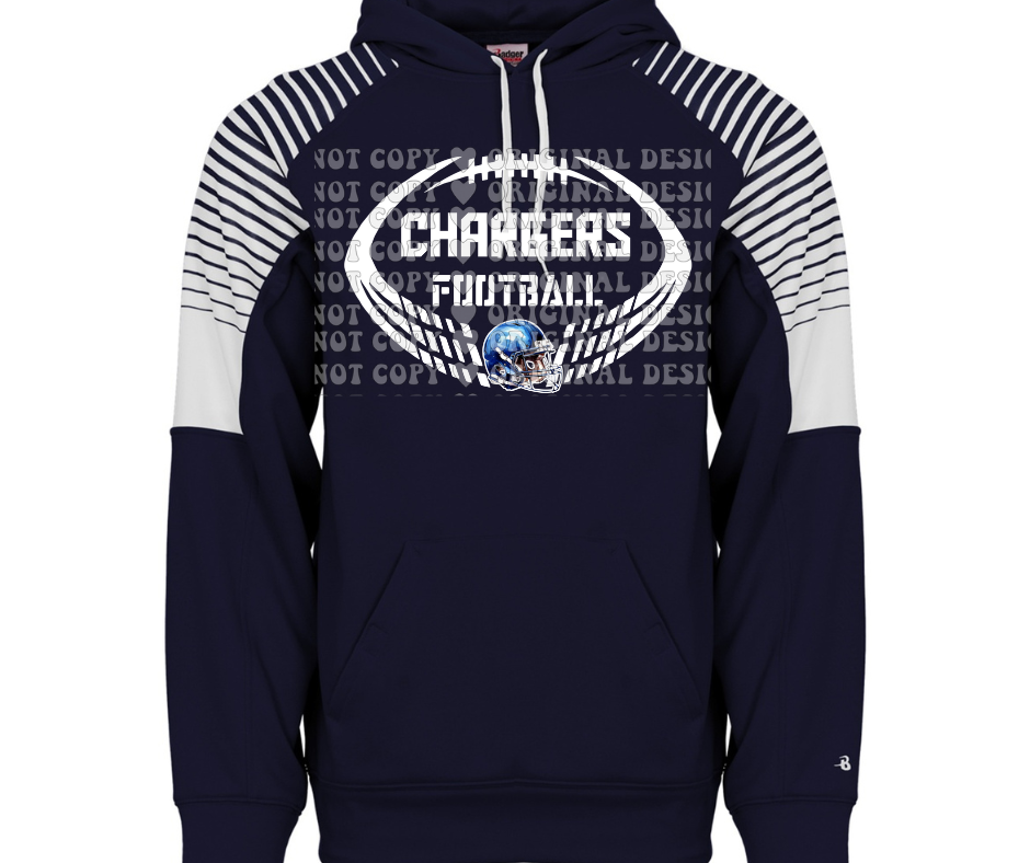 Mio Chargers 2025 Split Football Specialty Name Brand Hoodie Options