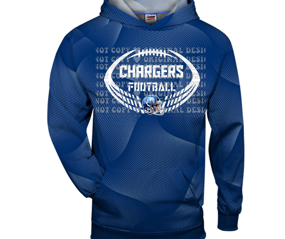 Mio Chargers 2025 Split Football Specialty Name Brand Hoodie Options