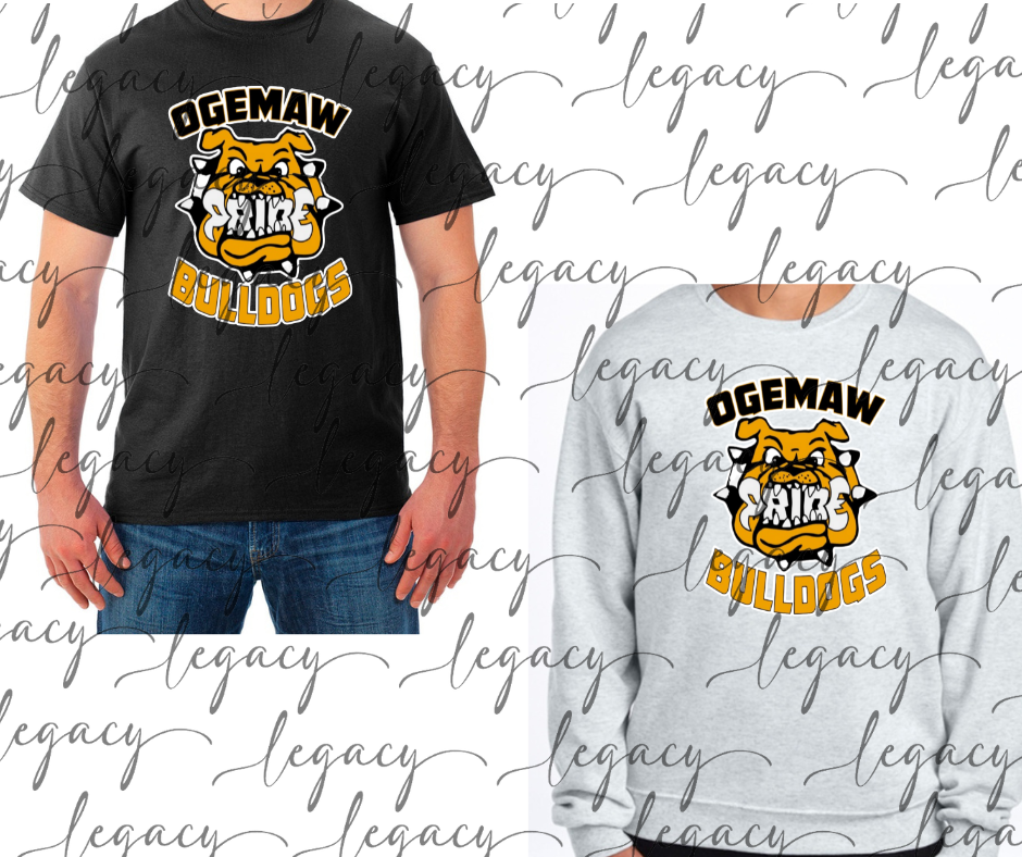 Bulldog Logo Cotton/Poly Blend Multi Color Top Options Bulldogs 2025