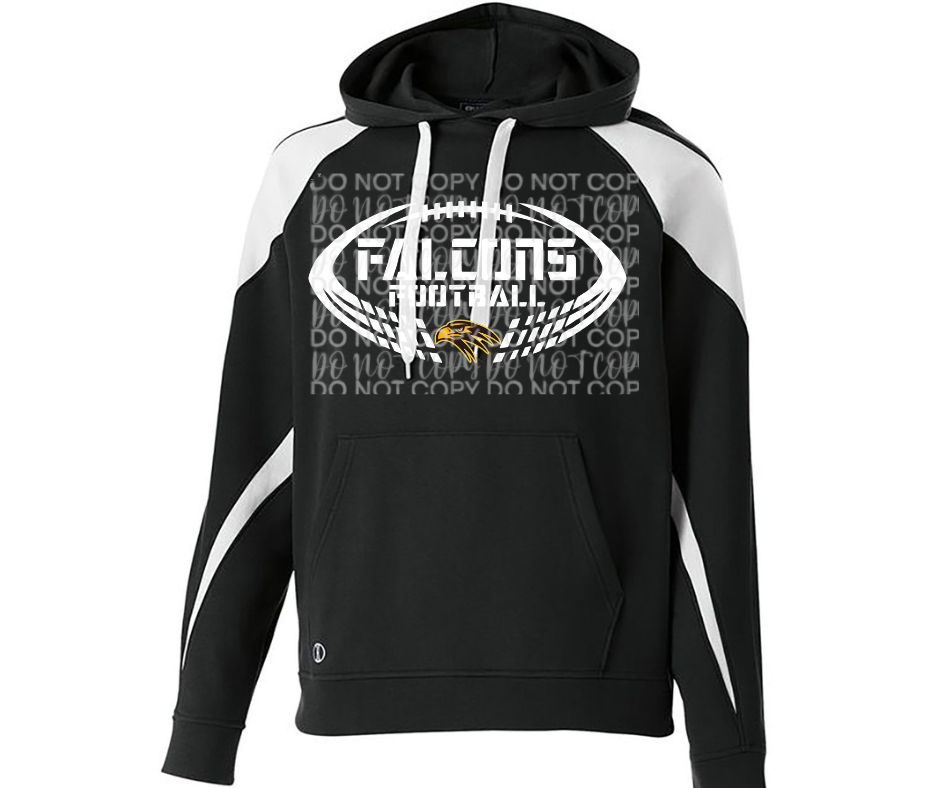 Falcon Football Split ball Specialty Name Brand Hoodie Options