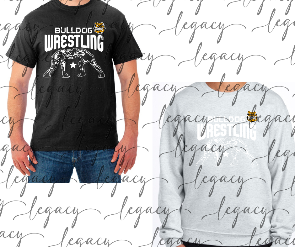 Bulldog Wrestling Wrestlers Cotton/Poly Blend Multi Color Top Options Bulldogs 2025