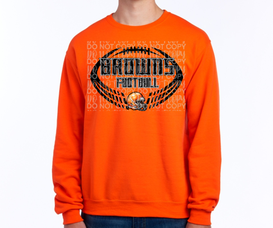 Ogemaw Browns 2025 Split Football Browns Cotton/Poly Blend Top Options
