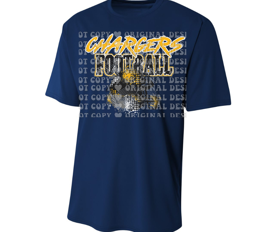 Chargers Grunge Football Dri Fit Top Options Mio Chargers 2025