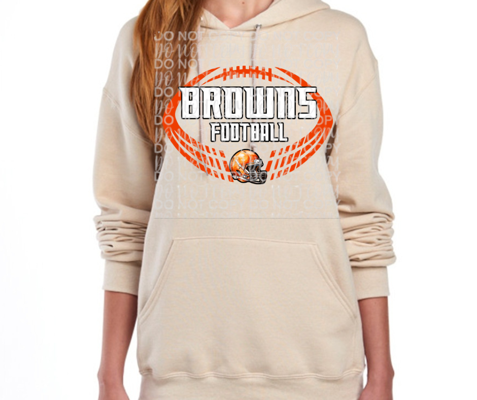 Ogemaw Browns 2025 Split Football Browns Cotton/Poly Blend Top Options