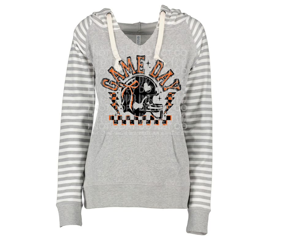Browns Game Day Striped Sleeves Hoodie Top Options Ogemaw Browns 2025