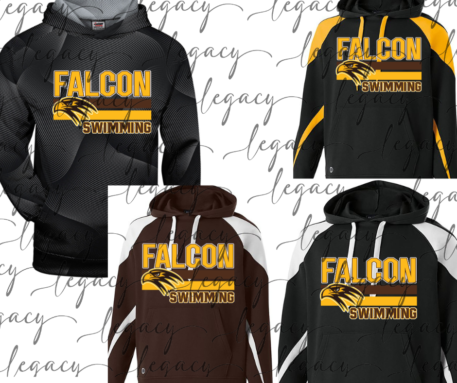 Falcon Swimming Falcon Swim 2025 Specialty Hoodie Options
