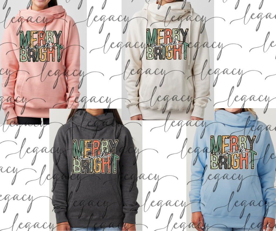Merry & Bright Cowl Neck Top Multi Color Options Holiday Magic