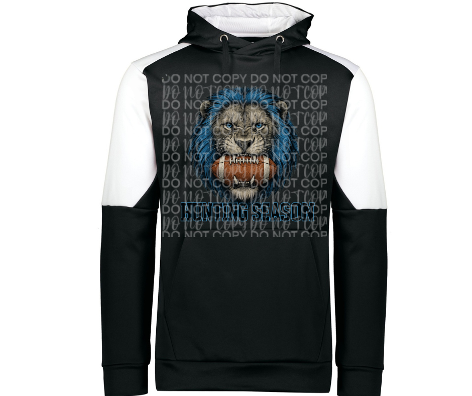 Lions Football Hunting Season Specialty Name Brand Hoodie Options One Pride