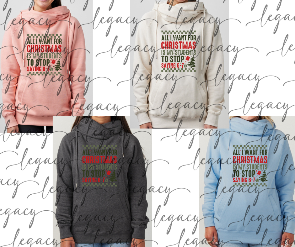 Teacher 6-7 Scene Cowl Neck Top Multi Color Options Holiday Magic