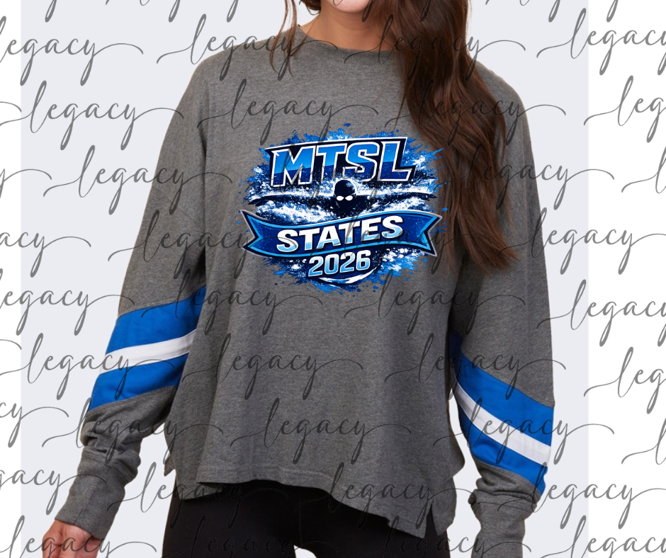 Angelfish States 2026 Varsity Sleeve Women's Boxy Top