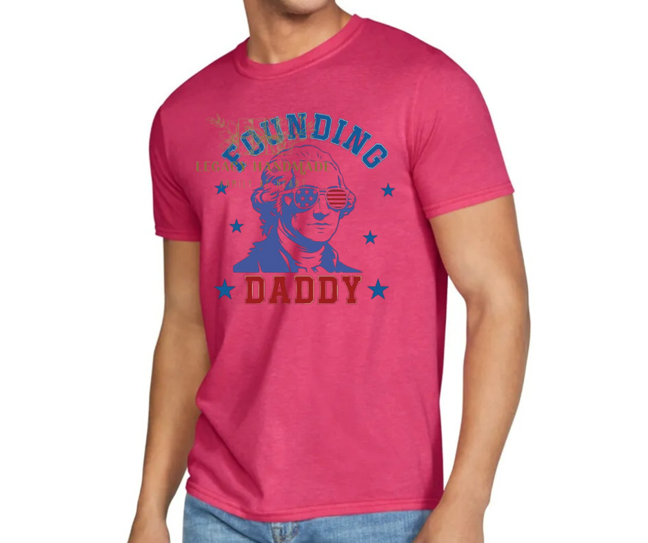 Founding Daddy George Washington 4th Red White & Blue American Pride America Freedom 2025