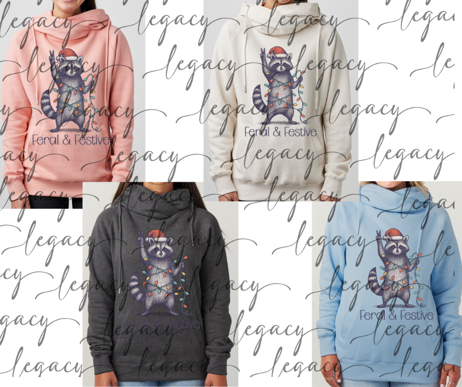 Feral & Festive Cowl Neck Top Multi Color Options Holiday Magic