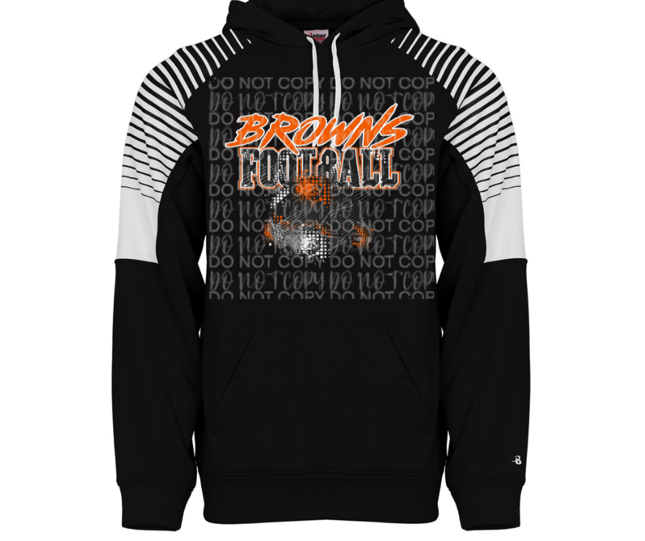 Ogemaw Browns 2025 Grunge Helmet Specialty Name Brand Hoodie Options