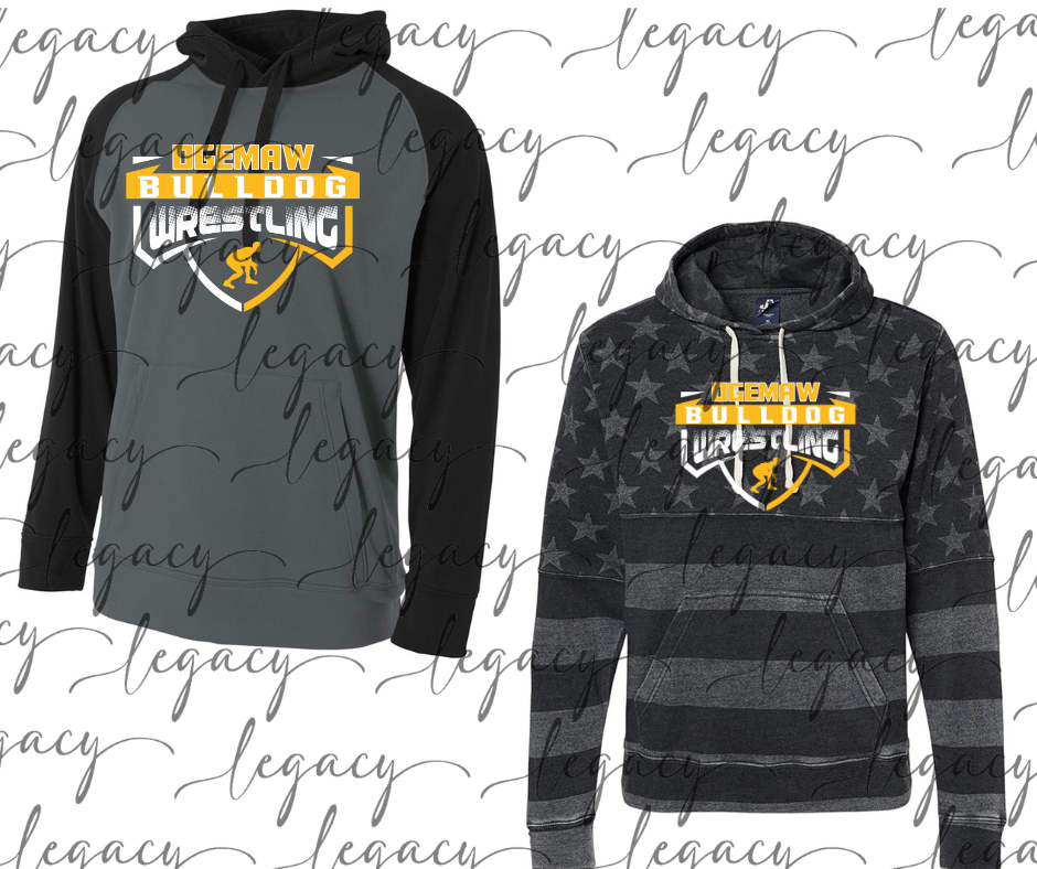 Ogemaw Bulldog Wrestling Wrestler Specialty Name Brand Hoodie Options Bulldogs 2025