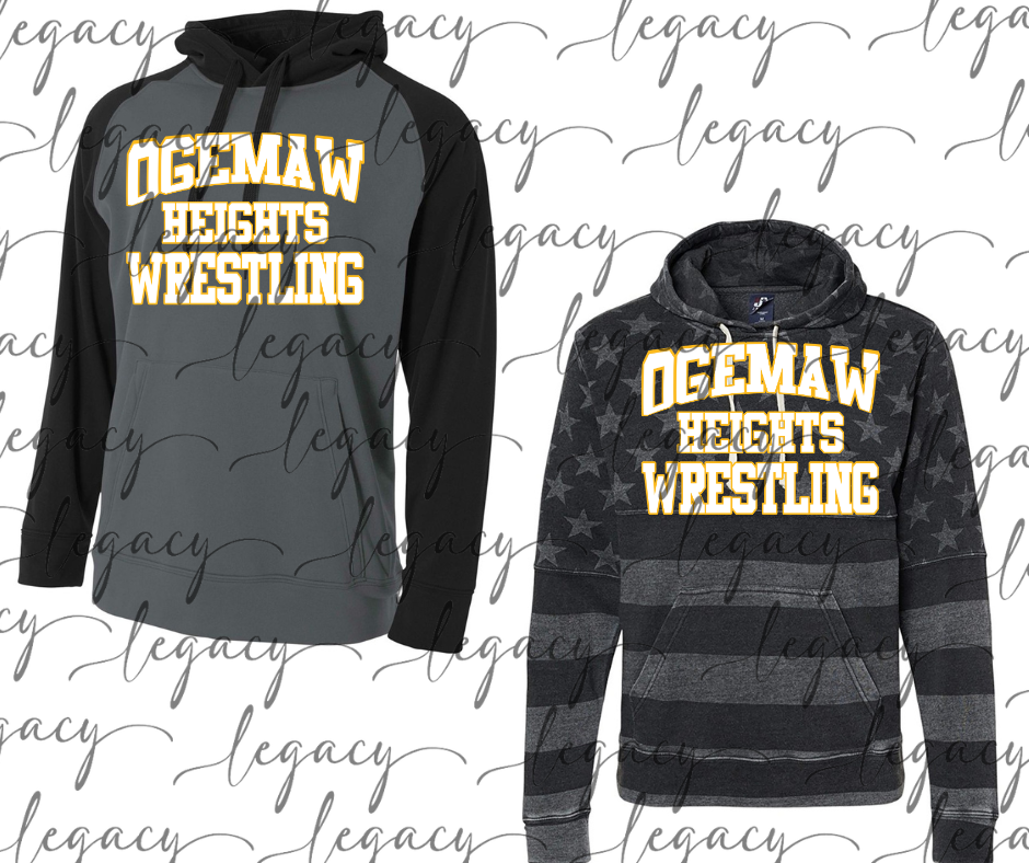 Ogemaw Heights Wrestling Specialty Name Brand Hoodie Options Falcon Wrestling 2025