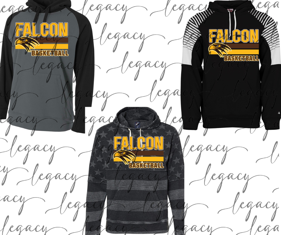Falcons Basketball Stripes Specialty Hoodie Options Falcon Basketball 2025