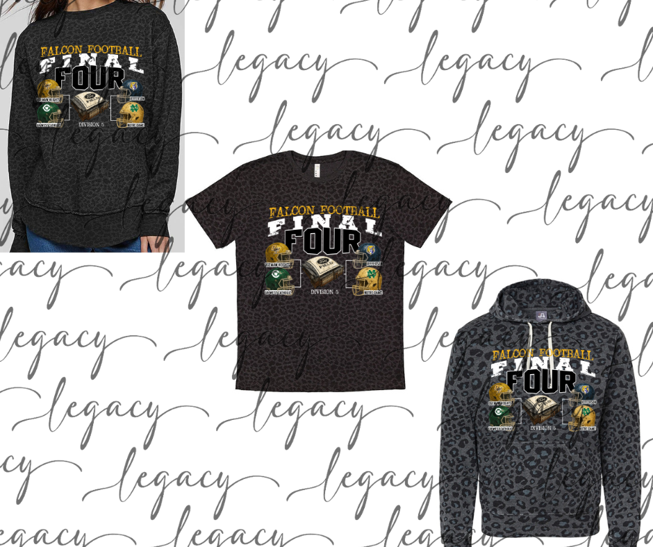 FINAL FOUR 2025 Falcon Football Black Leopard Women's Top Options