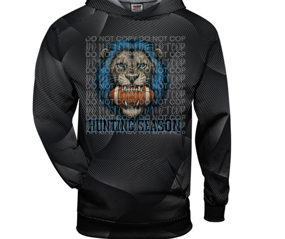 Lions Football Hunting Season Specialty Name Brand Hoodie Options One Pride